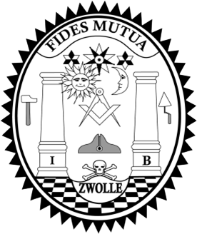 Logo van vrijmetselaarsloge Fides Mutua (nr. 33)